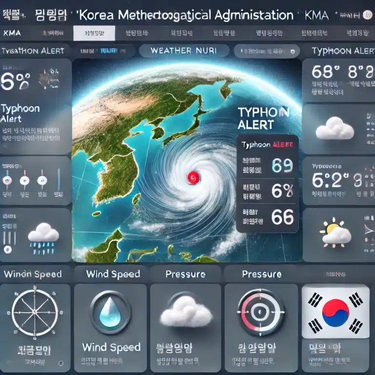 태풍별 피해 규모와 피해 지역을 시각화한 지도 또는 인포그래픽 형태