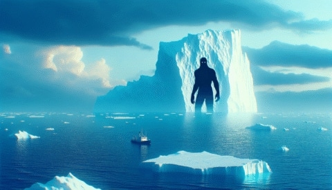 캐나다 해안의 검은 빙산, 자연이 만든 미스터리의 과학적 해석